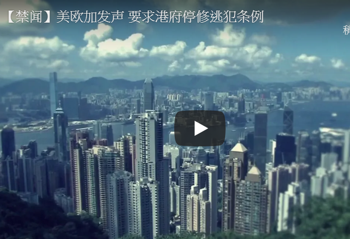 【禁闻】美欧加发声 要求港府停修逃犯条例
