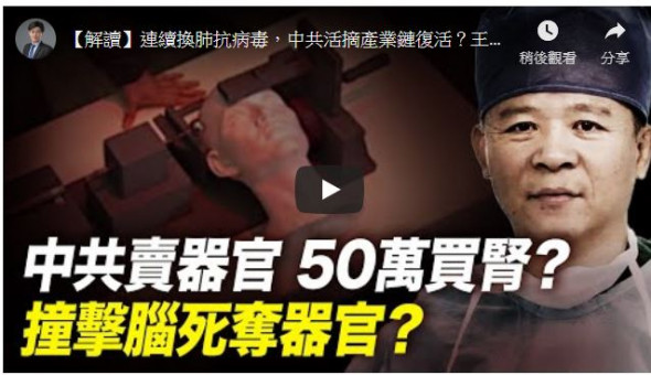【十字路口】连续换肺抗病毒 中共再曝活摘产业链