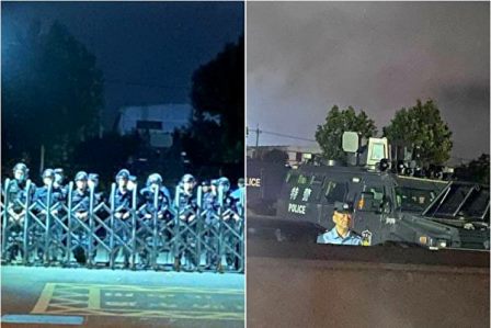 江浙爆大规模学潮后 警察续驻守校园