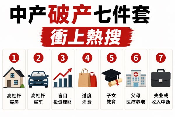 “中产破产七件套”冲上热搜的背后